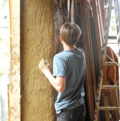 Chantier participatif terre-paille